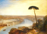 Rome, from Mount Aventine c.1835-1836 is a landscape painting by English romantic J. M. W. Turner, depiction of Italian city.