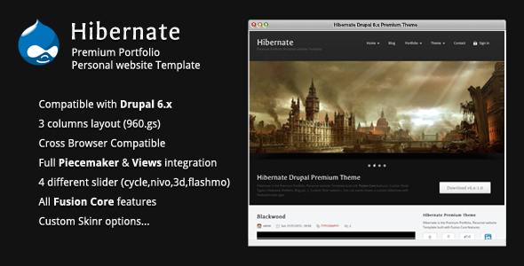 Hibernate Premium Drupal 6 - Drupal CMS Themes