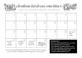 Christmas Kindness Countdown printable calendar
