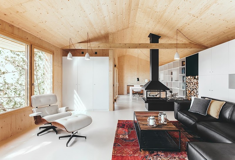 Casa estudio de madera - Dom Arquitectura