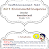 مشروع 02 علوم صحية  Environmental Emergencies الصف الحادي عشر