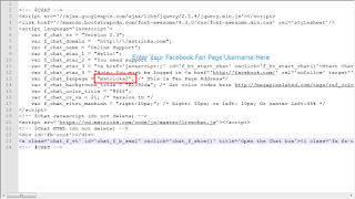 Share Code Live Chat Fan Page On Blogger