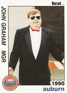 John Graham 1990 Auburn Astros baseball card