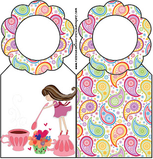 Girls Tea Party Free Printable Bookmarks.