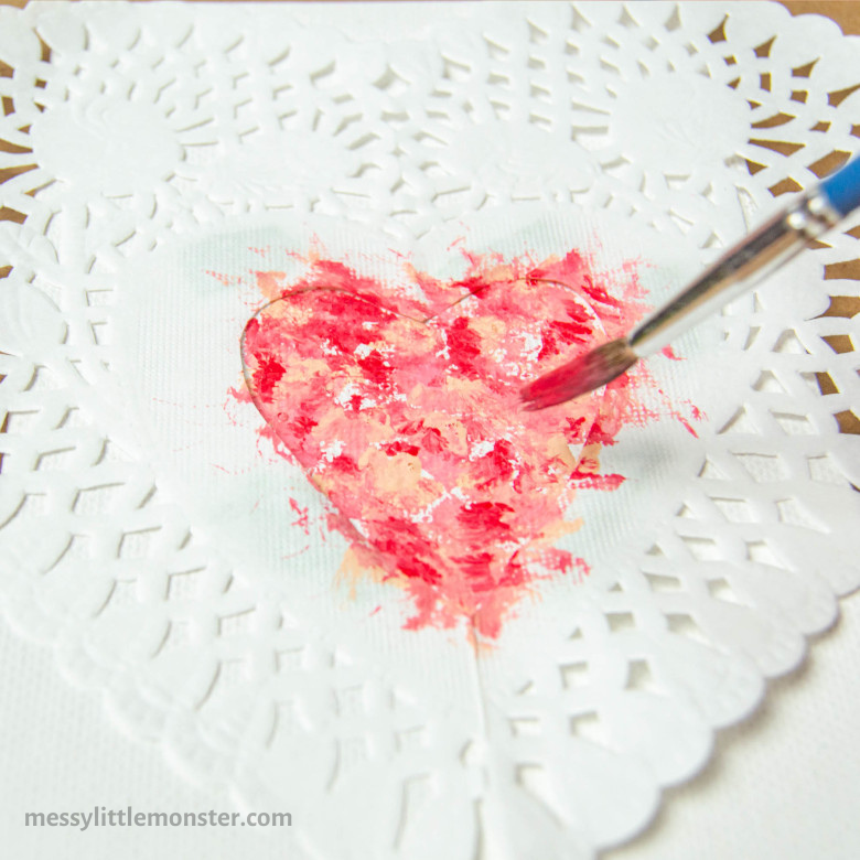 heart painting for kids