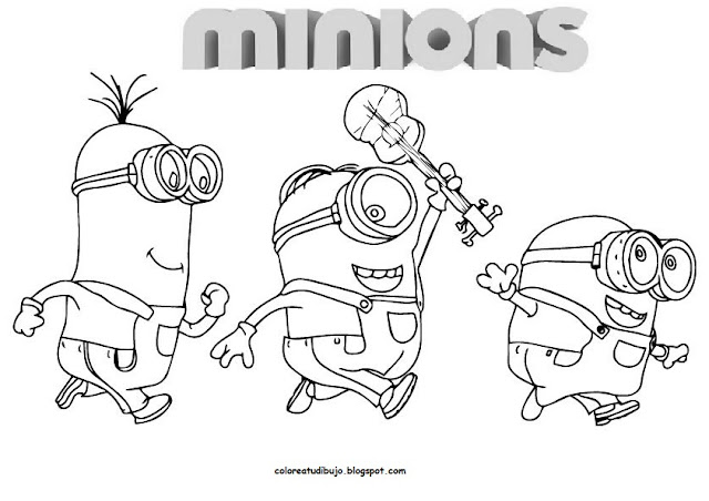 Dibujo de los minions para colorear