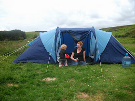 Eva and I at the tent