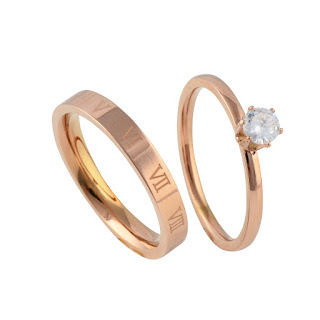 Cincin Set Titanium Wanita Mamie by Panlandwoo