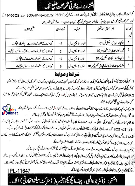 New District Health Authority Jobs 2022 Advertisement