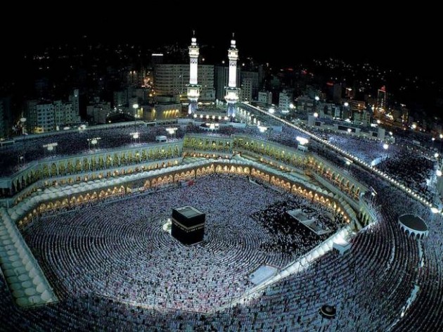 GAMBAR MASJIDIL HARAM AL MUKAROMAH DARI LANGIT 