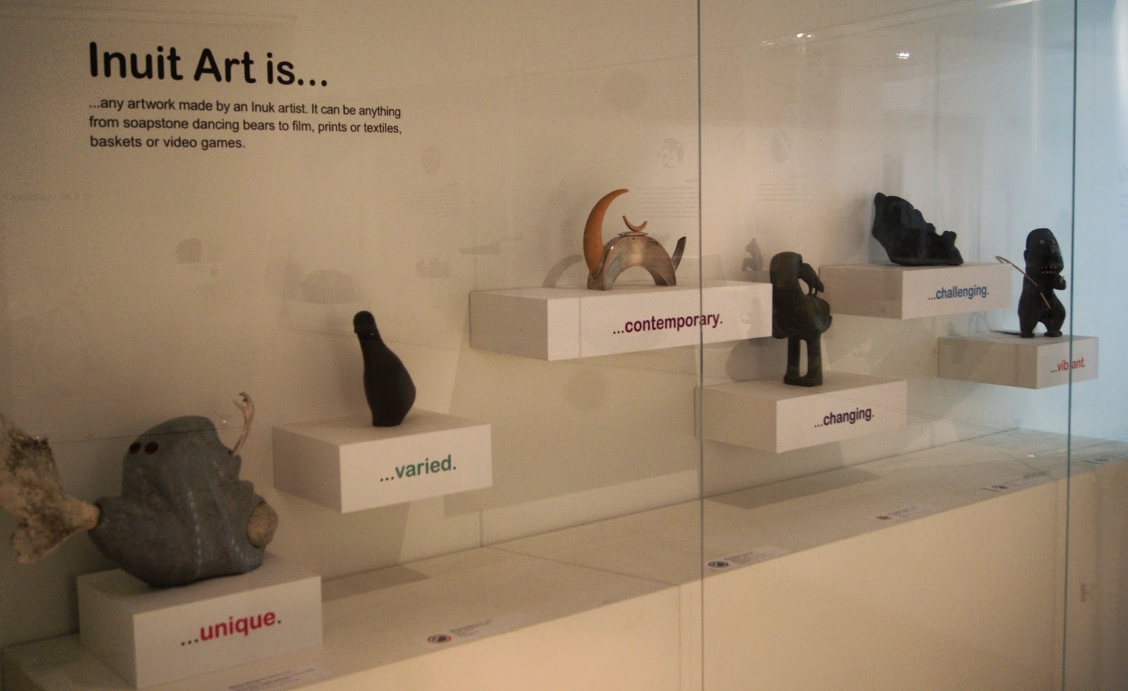 Museum of Inuit Art: Matchbox: A Retrospective Exhibit, Culture, Arctic, Native, Toronto, Quuens Quay Terminal, Sculptures, MIA, Ceramic, Canada, Canadian Artist, Gallery, The Purple Scarf, Melanie.Ps