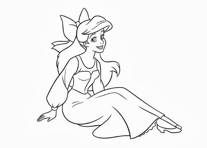 Princess Ariel Coloring Pages 4