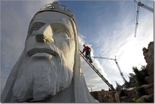The tallest statue of Jesus in Poland