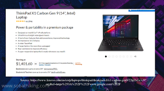 LThinkPad X1 Carbon (Gen 3) – (Gen 9), Type Unggulan Laptop Lenovo, enovo ThinkPad X1 Carbon (Gen-9)