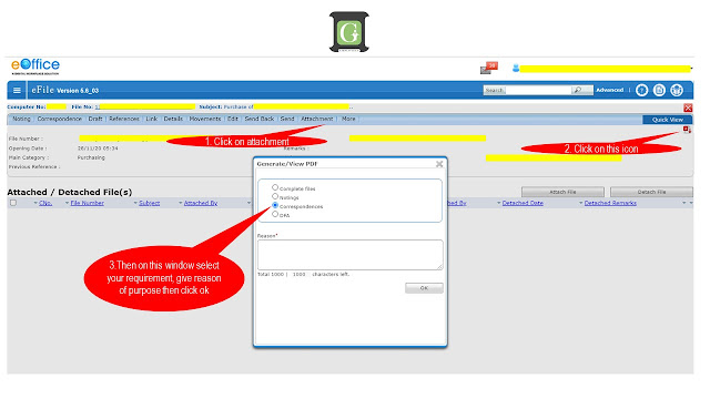 Image Tutorial for how to print noting in eOffice?