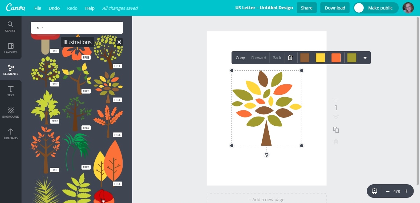 how to create a printable with canva