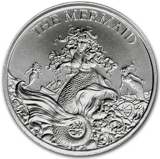 Mermaid Cryptozoology High Relief Silver Round 2 oz