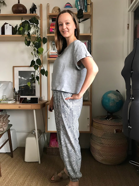 Diary of a Chain Stitcher: Closet Case Patterns Cielo Top and Pietra Pants in Linen and Viscose Crepe from The Fabric Store