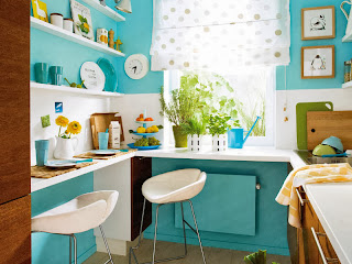 cocina color turquesa