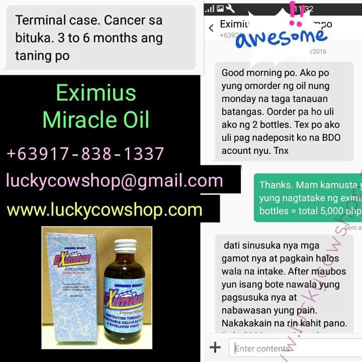 eximius miracle oil cancer