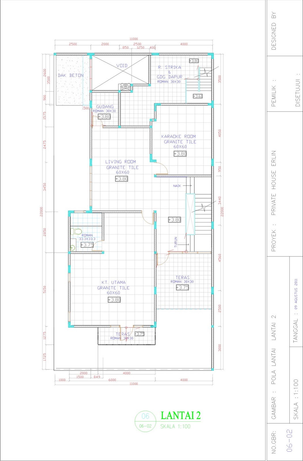 Freelance Drafter Design  Gambar Kerja Rumah  Tinggal 3 