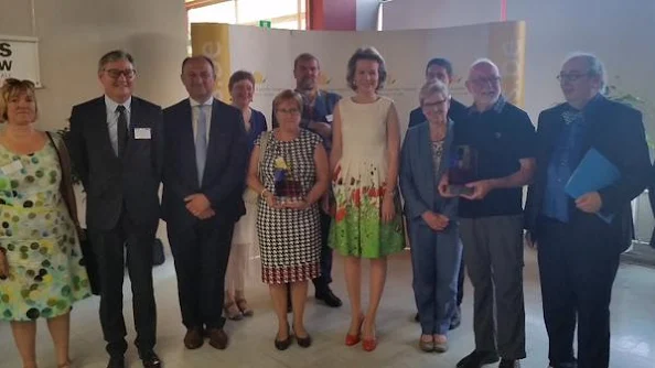 Queen Mathilde of Belgium attends ceremony of the Federal Poverty Reduction Prize to the OCMW-CPAS