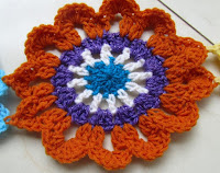 Sweet Nothings Crochet free crochet pattern blog ; photo of the Flower 2 of the floral valance