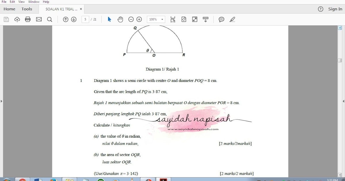 Soalan Percubaan SPM 2017 Matematik Tambahan + Skema 