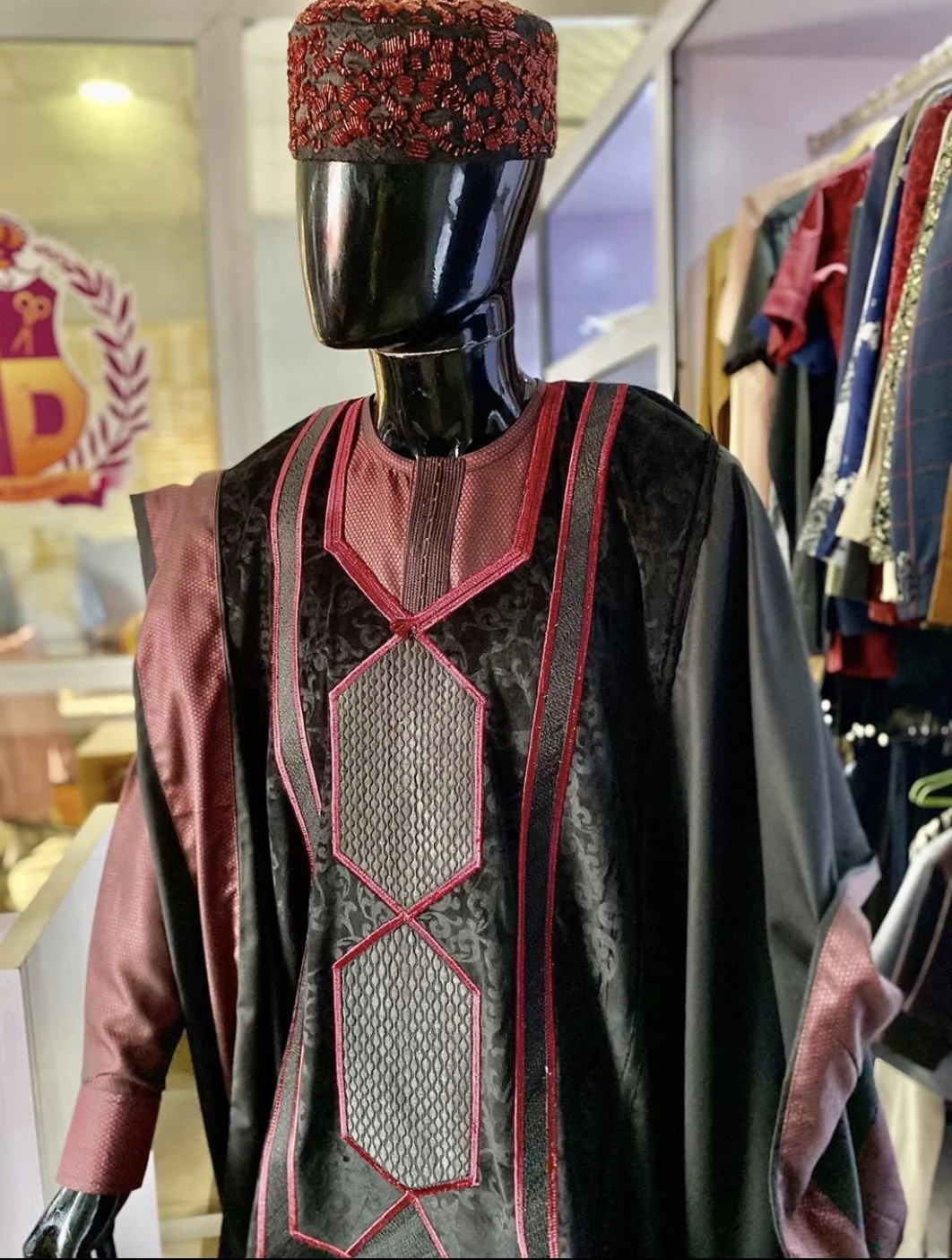 velvet Agbada traditional Nigerian outfit