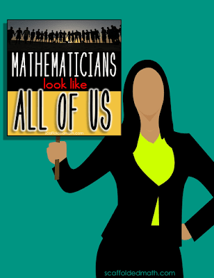 Math teacher Megan McLean talks about her Mathematicians Look Like All of Us math project she has been doing with her math students and how much of an impact it has made. In the post is a video of Megan being interviewed by her school district about her math project and digital links to where we can learn more. scaffoldedmath.com