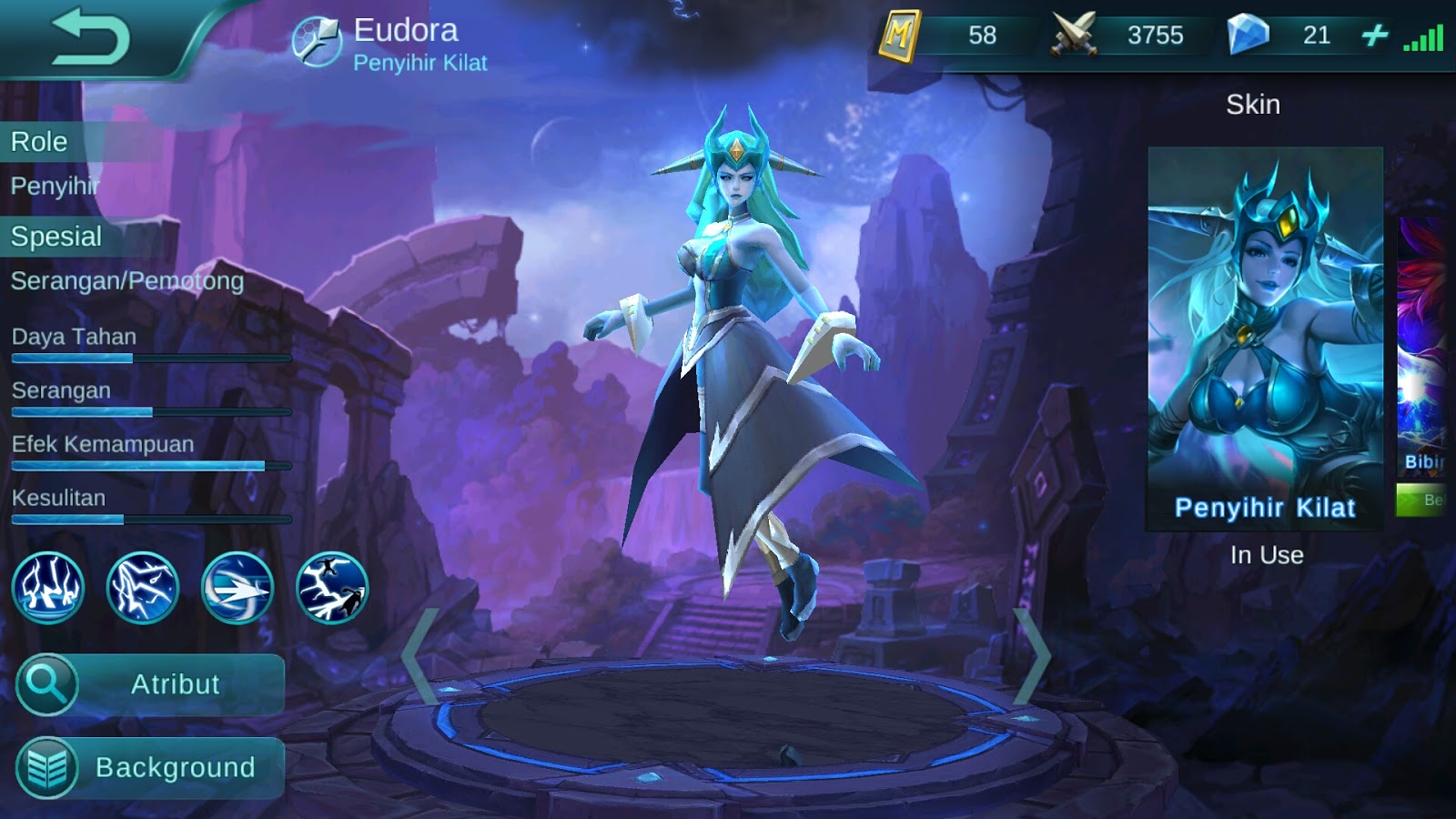 Hero Eudora Penyihir Kilat High AP Build Set Up Gear DolskyCorp