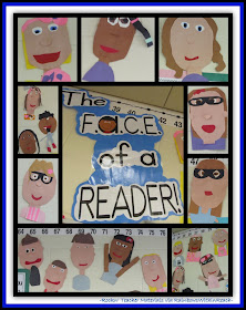 photo of: Bulletin Board F.A.C.E. of a Reader (Rockin' Teacher Materials via RainbowsWithinReach) 