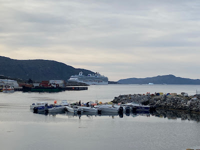 Island Princess anchored in Nanotalik Greenland