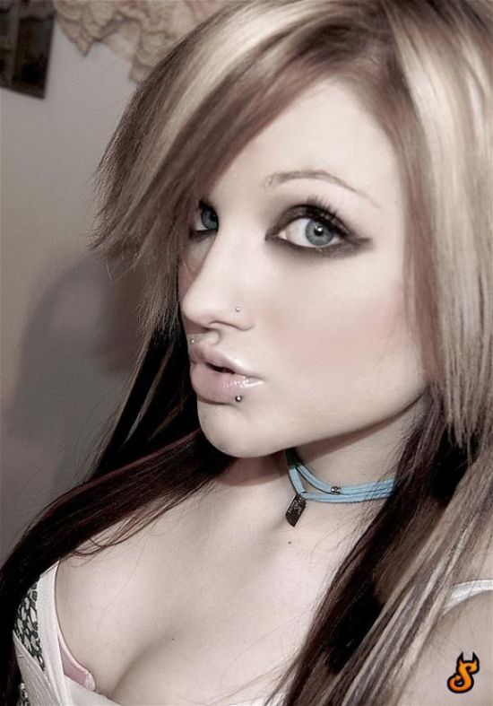 cute emo girl hair style hot pic