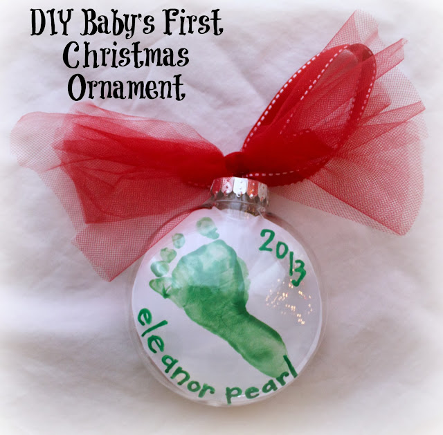  DIY  Baby  s First Christmas  Footprint Ornament  For Under 