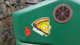 Homer Simpson sticker by the Cack Handed Kid in Newcastle