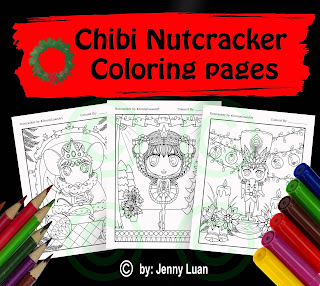 chibi nutcracker coloring page