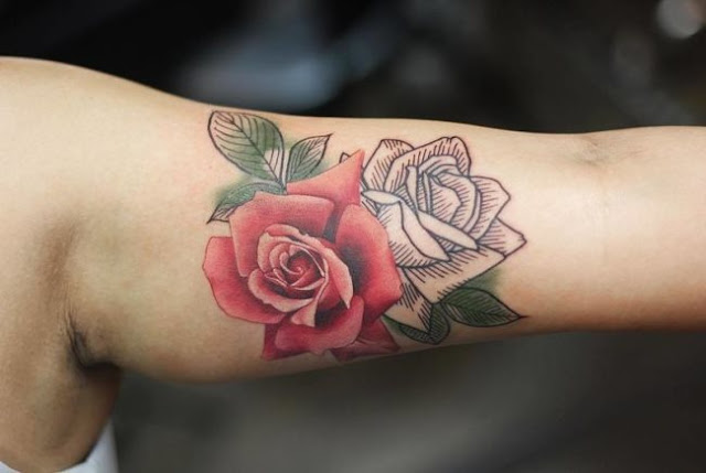 Tatuagem de rosa - 50 fotos e modelos para inspirar vocês