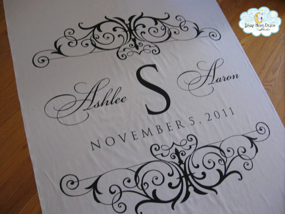 Monogram Wedding Aisle Runner This is our most popular design for sure and