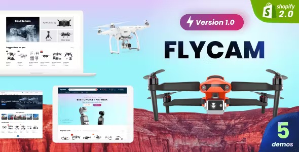 Best Minimal Responsive Shopify Theme for Drone Camera & Accessories