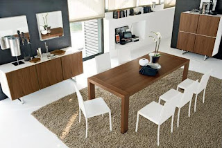 Dining table, modern interior design