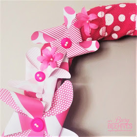 pink pinwheel wreath