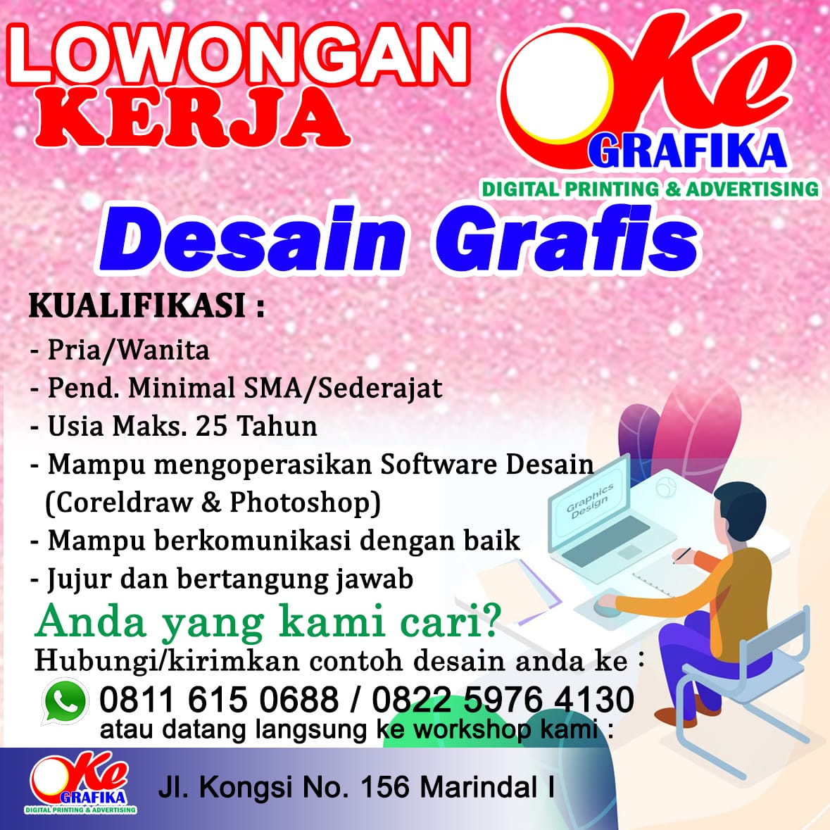 Contoh Lowongan  Kerja Desain Grafis 