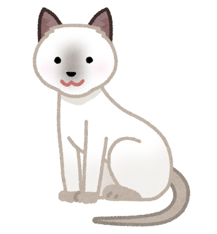 無料イラスト かわいいフリー素材集 トンキニーズのイラスト 猫