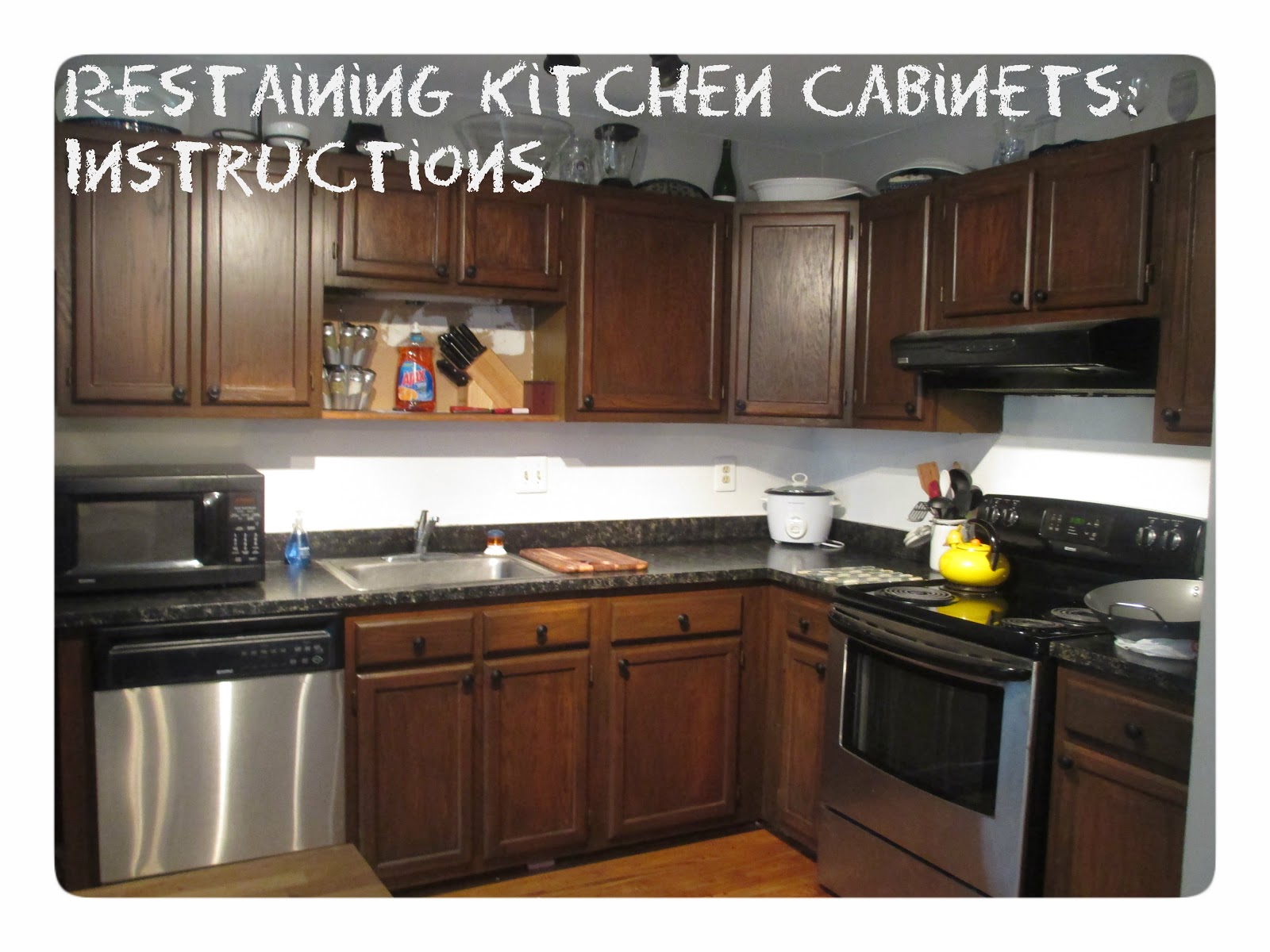 Restaining Kitchen Cabinets  Instructions
