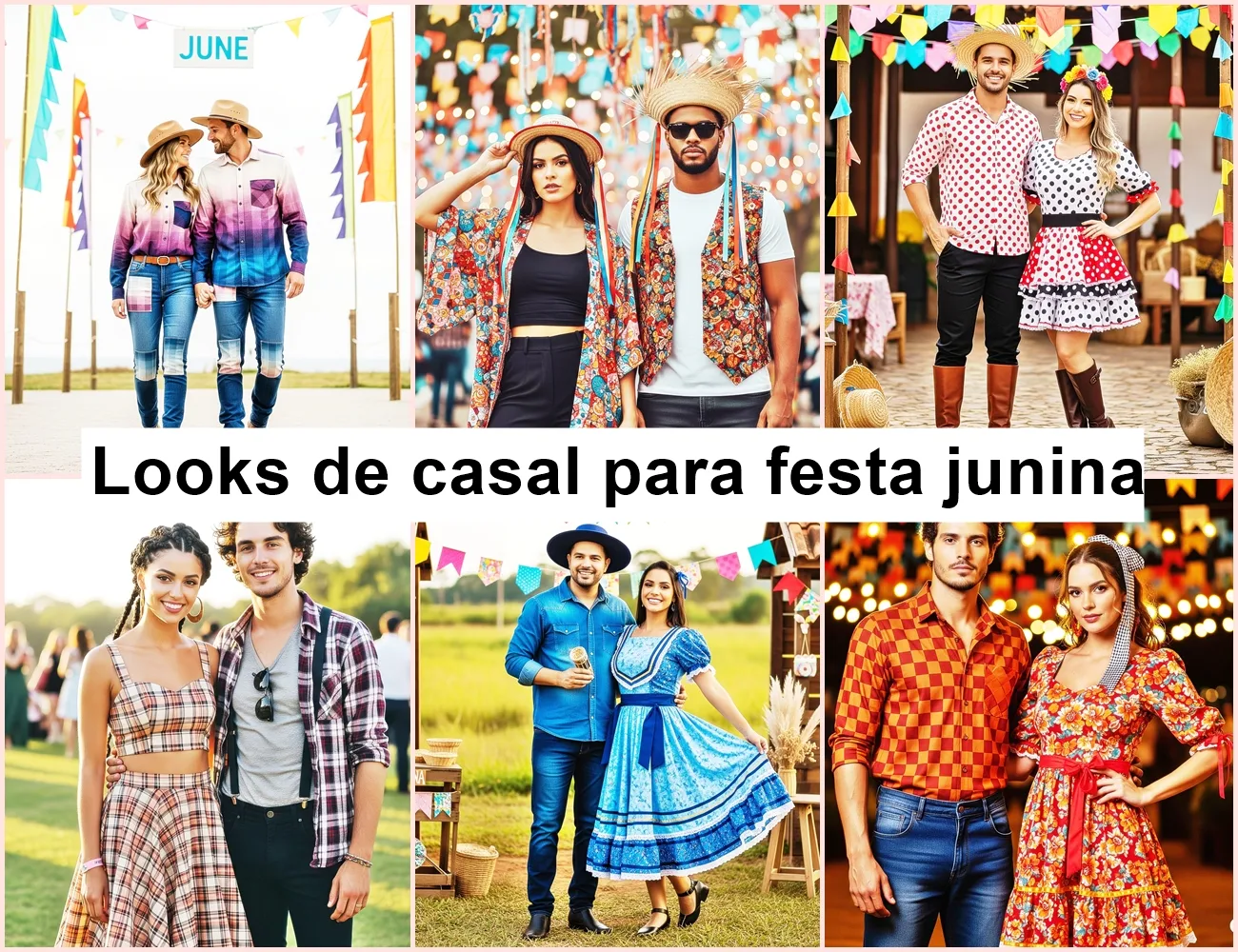 Looks de casal para festa junina