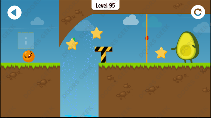 Where's My Avocado? Level 95 Solution, Cheats, Walkthrough, 3 Stars for Android, iPhone, iPad and iPod