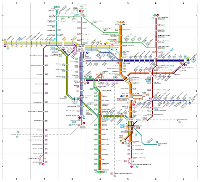 Download Peta Rute Jalur Bus Way Jakarta
