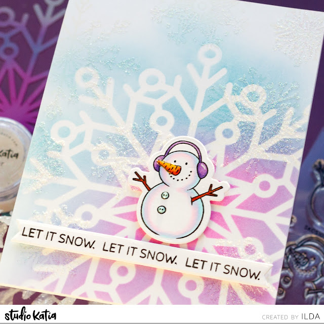 Let It Snow - Snowflake Card | Studio Katia