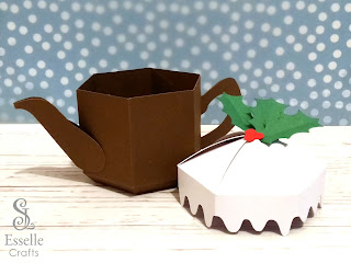 Christmas Pudding Teapot Box by Esselle Crafts